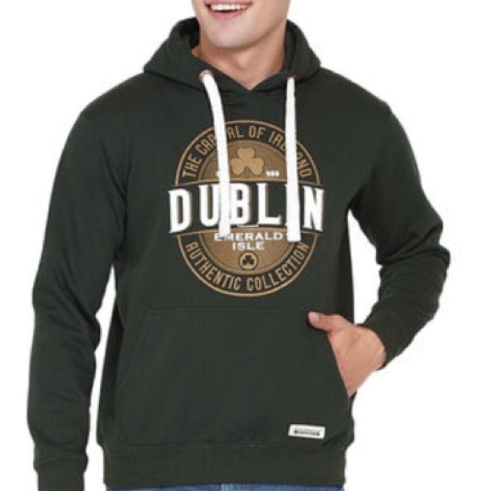 Irish Connexxion Capital Dublin Unisex‎ Hood Forest Green Sz S NWT